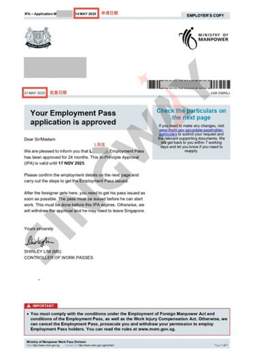 Employment pass success story case 3